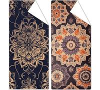 Telo Mare Microfibra Grande 60x120cm 2 Pezzi Asciugamano Palestra Mandala Telo Mare Antisabbia Grande Uomo Donna Spiaggia Accessori per Palestra Viaggi Spiaggia Sauna Yoga Travel Regali Pianta OC-610