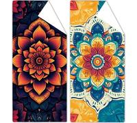 Telo Mare Microfibra Grande 60x120cm 2 Pezzi Asciugamano Palestra Mandala Telo Mare Antisabbia Grande Uomo Donna Spiaggia Accessori per Palestra Viaggi Spiaggia Yoga Travel Regali Colorato OC-602