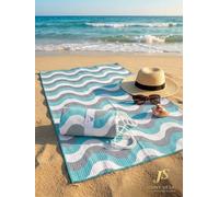 Telo Mare Microfibra Grande 90x170 cm con Borsa Regalo - Antisabbia, Asciugatura Rapida e Assorbente - Leggero, Compatto Salvaspazio - Per Spiaggia, Piscina, Palestra e Viaggio - Onde Cielo