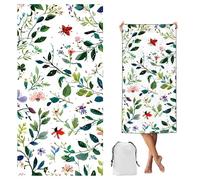 Telo Mare Microfibra Paisaje 70x140cm Telo Mare Grande Include Borsa,Antisabbia,Asciugatura Rapida,Ultra Assorbente,Beach Towel per Viaggi,Spiaggia, Telopalestra, Regalo Donna Uomo,Planta,yj-378