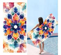Telo Mare Microfibradi xxl 100 x 200 cm, Asciugamani Grande Microfibra e Resistente Alla Sabbia, Telo Palestra Leggero e ad Asciugatura Rapida Adattoper Spiaggia, Viaggi, Sauna, Mantello s-780