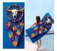 Telo Mare Microfibradi xxl 60 x 120 cm, Asciugamani Grande Microfibra e Resistente Alla Sabbia, Telo Palestra Leggero e ad Asciugatura Rapida Adattoper Spiaggia, Viaggi, Sauna, La rete dei sogni s-89