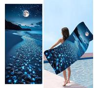 Telo Mare Microfibradi xxl 70 x 140 cm, Asciugamani Grande Microfibra e Resistente Alla Sabbia, Telo Palestra Leggero e ad Asciugatura Rapida Adattoper Spiaggia, Viaggi, Sauna, spiaggia sogno s-828