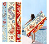 Telo Mare Microfibradi xxl 80 x 160 cm, Asciugamani Grande Microfibra e Resistente Alla Sabbia, Telo Palestra Leggero e ad Asciugatura Rapida Adattoper Spiaggia, Viaggi, Sauna, Il vento nazionale s851