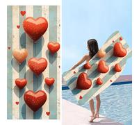 Telo Mare Microfibradi xxl 90 x 180 cm, Asciugamani Grande Microfibra e Resistente Alla Sabbia, Telo Palestra Leggero e ad Asciugatura Rapida Adattoper Spiaggia, Viaggi, Sauna, amore rosso s-6