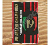 Telo Mare MILAN Campioni d'Italia Scudetto con Nome Personalizzato idea regalo