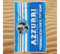 Telo Mare NAPOLI Campione d'Italia 2023 Ciuccio Azzurri con Nome Personalizzato