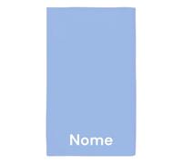 Telo mare personalizzato con nome Telo mare ad asciugatura rapida. Telo Spiaggia, Pareo, Fouta, Maiorca (Microfibra, Celeste)