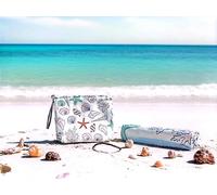 Telo Mare+Pochet Microfibra 170x90 Asciugamano Mare Microfibra Antisabbia Leggero Compatto Asciugatura Rapida Uomo Donna Bambino Ideale per Spiaggia Piscina Viaggio NT7509 ISCHIA (Conchiglia)