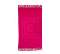 Telo Mare Pompei Blu Greca Oro Spugna 100% Cotone Asciugamano 90x160 cm Beach Towel (Blu)