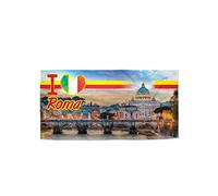 Telo Mare Roma Città Asciugamano in Microfibra e Cotone Assorbente Leggero 75x150 cm Città Italiane