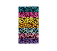 Telo Mare Spiaggia Grande 100x180 cm Spugna Maui Leopard Multicolor D8