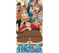 Telo Mare Spiaggia ONE PIECE 70x140cm - Luffy & Ciurma, Coloratissimo, Ufficiale
