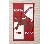 Telo Mare Sport Forza Toro Misura Grande cm. 90 X 170 e Cartolina Torino È Stata e resterà Granata