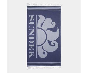 Telo Mare Sundek Fouta Jaquard Con Logo Contrasto