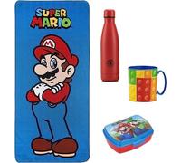 TELO MARE SUPERMARIO BAMBINO ROSSO BLU