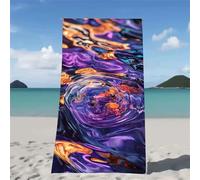 Telo Mare Viola Telo Mare Grande 90x200cm Asciugamano Palestra Microfibra Astratto Stuoia Spiaggia Leggero e ad Asciugatura Grandi Asciugamano Palestra per Uomo Donna per Piscina Bagno Travel W2-888