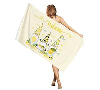 Telo Mare Welcome Rustic Style GNOME And Fruit Asciugamano da Bagno Donne Uomini Telo da Viaggio, per Barca A Vela, Picnic, Sport, 80x130cm