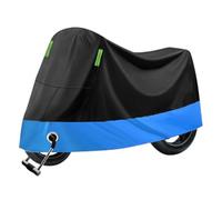 Telo Moto Copertura protettiva for moto da esterno | Blocca la neve, il vento, il sole for uso esterno all'aperto for tutte le stagioni(Black Blue,4XL for 230-260cm)