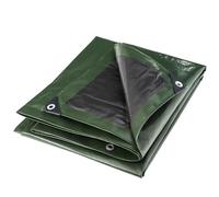 WERKA PRO Telo Multifunzionale Nero e Verde 240 g/m2 4 x 5 m
