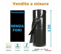 Telo pacciamatura fori sfalsati 40x30 cm polietilene preforato nero Largh 120 cm