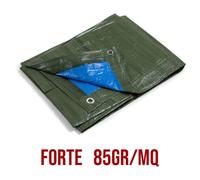 STI Telo OCCHIELLATO 85 gr Verde Blu Impermeabile COPRITUTTO Multiuso Misura 5x6mt