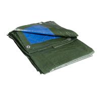 Telo Occhiellato, Blu/Verde, 100 gr/mq robusto impermeabile ideale stoccaggio