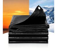 Telo Occhiellato con Occhielli 100x480cm Nero | Telo Telone Multiuso Leggero Impermeabile, Occhielli In Alluminio, Resistente Agli Per Rv Materiali Costruzione