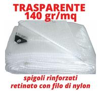 Telo occhiellato impermeabile 4x4 Telone copritutto pesante bianco trasparente