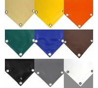 Telo Occhiellato Impermeabile da Esterno in PVC 650 gr/m² con Occhielli ogni 50 cm e Orlo di Rinforzo, Telo Plastica Resistente al Vento, Antipioggia, Antimuffa e Antistrappo (5x2.5, Marrone)