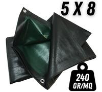 Telo occhiellato impermeabile Telone pesante verde 240 3x3 3x4 4x4 6x8 PE / PVC