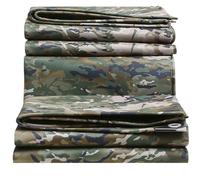 Telo Occhiellato Mimetico da 450g/m², Telo Impermeabile, Teli Impermeabili per Esterno da Patio, Copertura Antipioggia, Parasole in Tela, Tenda da Campeggio(Green,5.8x6.8m/19.0x22.3ft)