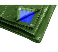 Telo Occhiellato Multioso in Polietilene Verde/Blu 120 gr/mq - 5x6 m Utilia Teli