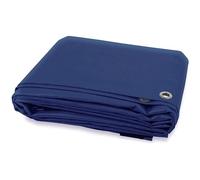 Telo occhiellato pesante 200 g/m2, telone blu ideale per copertura piscina, copritutto protettivo impermeabile per esterni m 10x12