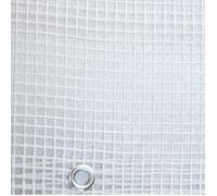 VERDELOOK Telo occhiellato con retinatura in polietilene, 4x3 m, grammatura 150 g/m², Trasparente, Multiuso, per Copertura e stoccaggio Merce