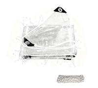 Telo Occhiellato Trasparente 80 x 170 cm Plastica Trasparente Telo Impermeabile Esterno Resistente Migliorato per Balconi, Antivento, Sabbiera, Esterno, A