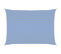 vidaXL Telo Ombra Blu e Bianco 5 x 8 m HDPE, Tenda moderna per giardino e terrazza, copertura sole, ombre, protezione UV, canopee per balconi