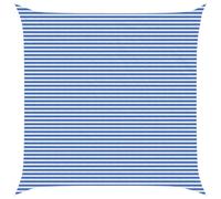vidaXL Telo Ombra Blu e Bianco 6 x 6 m HDPE, Tenda da giardino e terrazzo, vela ombreggiante moderna, copertura traspirante, protezione UV, impermeabile