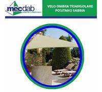 GARDEN DE LUXE VELA OMBREGGIANTE POSITANO TRIANGOLARE COLORE SABBIA MT.5X5X5