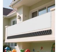 Telo Ombreggiante 1.3 x 7 m Anti UV 98% Parasole Impermeabile Rete Termica Protezione Anti Raggi UV e Impermeabile per Giardino, Esterno, Balcone, Campeggio, Bianco