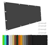 Telo Ombreggiante 110x340cm Idrorepellente e Antivento, con Protezione 98% Uv, Robusto e Stabile Vela de Sombra per Campeggio, Serre, Pergola, Giardino, Grigio Scuro