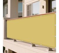 Telo Ombreggiante 120 x 240 cm Protezione Antivento 98% Anti UV Tende per Pergolato Protezione Raggi UV Poliestere Antistrappo per Esterno, Giardino e Terrazza, Color Crema