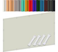 Telo Ombreggiante 139 x 255 cm Resistenza Strappo, Frangivento, Raggi Uv, Anti-Età, Personalizzabile, Con Corde, Telo Ombreggiante Occhiellato, Per Pergola, Cortile, bianco