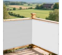 Telo Ombreggiante 140 x 160 cm Protezione Solare Raggi UV Copertura Antipolvere Protezione Raggi UV con Fune e Occhiellato per Esterno, Giardino e Terrazza, Piscina, Bianco