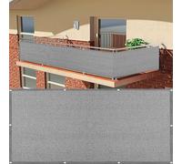 Telo Ombreggiante 146 x 200 cm Traspirante, Protezione Solare, Frangivento Tutela Della Privacy Paravento da Balcone per Balcone Giardino Terrazza, Grigio Chiaro