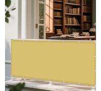 Telo Ombreggiante 202 x 265 cm Protezione Raggi 98% UV Impermeabile Esterni Vela Tela Ombreggiante con Fune Tenda a Vela Adatte per Piscina Feste e Spazi Esterni, Giallo sabbia