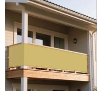 Telo Ombreggiante 220 x 550 cm 98% Protection Contre Les Rayons UV Vela Ombreggiante Impermeabile Antivento con Fune e Occhiellato per Esterni per Giardino, Balcone, Giallo sabbia
