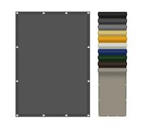 Telo Ombreggiante 350 x 440 cm Impermeabile, Protezione UV 98% Tendone Parasole in Tela Vari Colori e Misure per Pergola Piante da Patio Serra Pollaio, Grigio Scuro