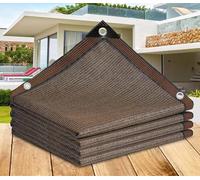Telo Ombreggiante 3x3 3x4 Gazebo Vela Ombreggiante Impermeabile Tessuto 90% Protezione Resistente UV Telo Ombra Esterno 4x5 per Giardino, Serra, Fienile Esterno, Tetti,brown-2x2m