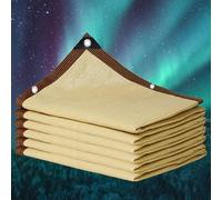 Telo Ombreggiante 3x3 3x4 Gazebo Vela Ombreggiante Impermeabile Tessuto Tessuto Ombreggiante Beige Parasole 90% Anti-UV Occhielli Copertura Serra Giardino Tetto Piscina,beige-3.0x3.0m
